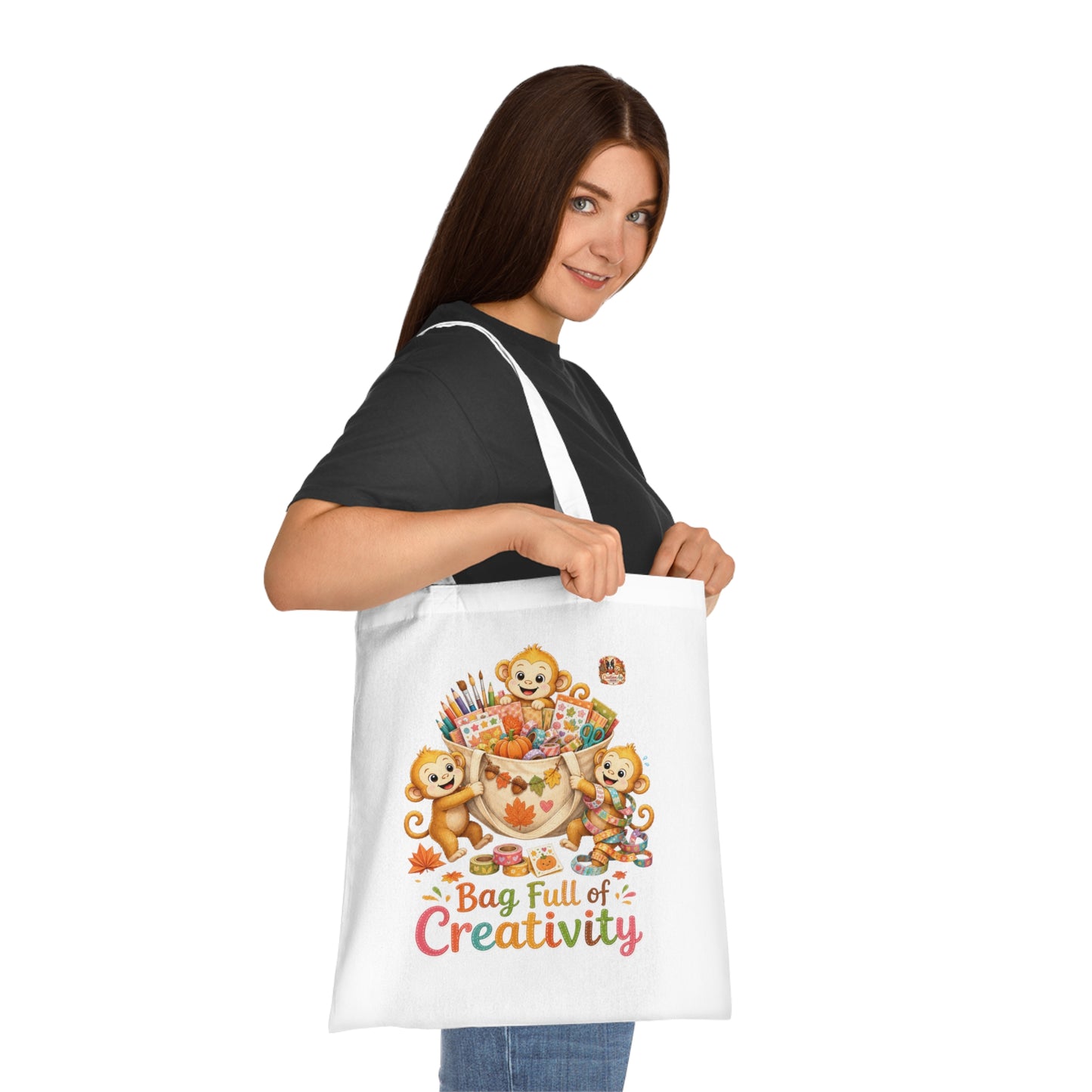 Creatieve Aapjes – Bag Full of Creativity Totebag | 100% Katoen | Herfstcollectie 2026