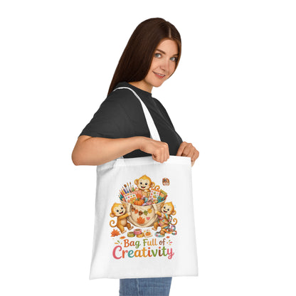 Creatieve Aapjes – Bag Full of Creativity Totebag | 100% Katoen | Herfstcollectie 2026