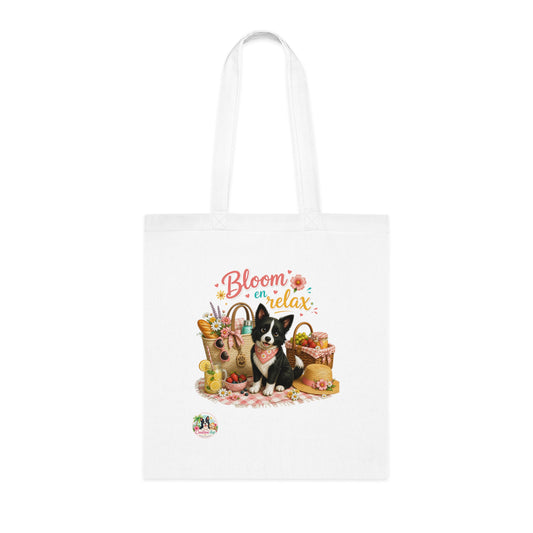 Nikita Bloom en Relax Katoenen Tote Bag – Zomerse Honden Tas | Creatieve Aap