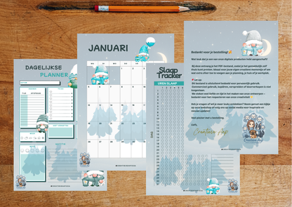🧊❄️ PDF Download – Planner Set Januari 2026 | Winter Editie