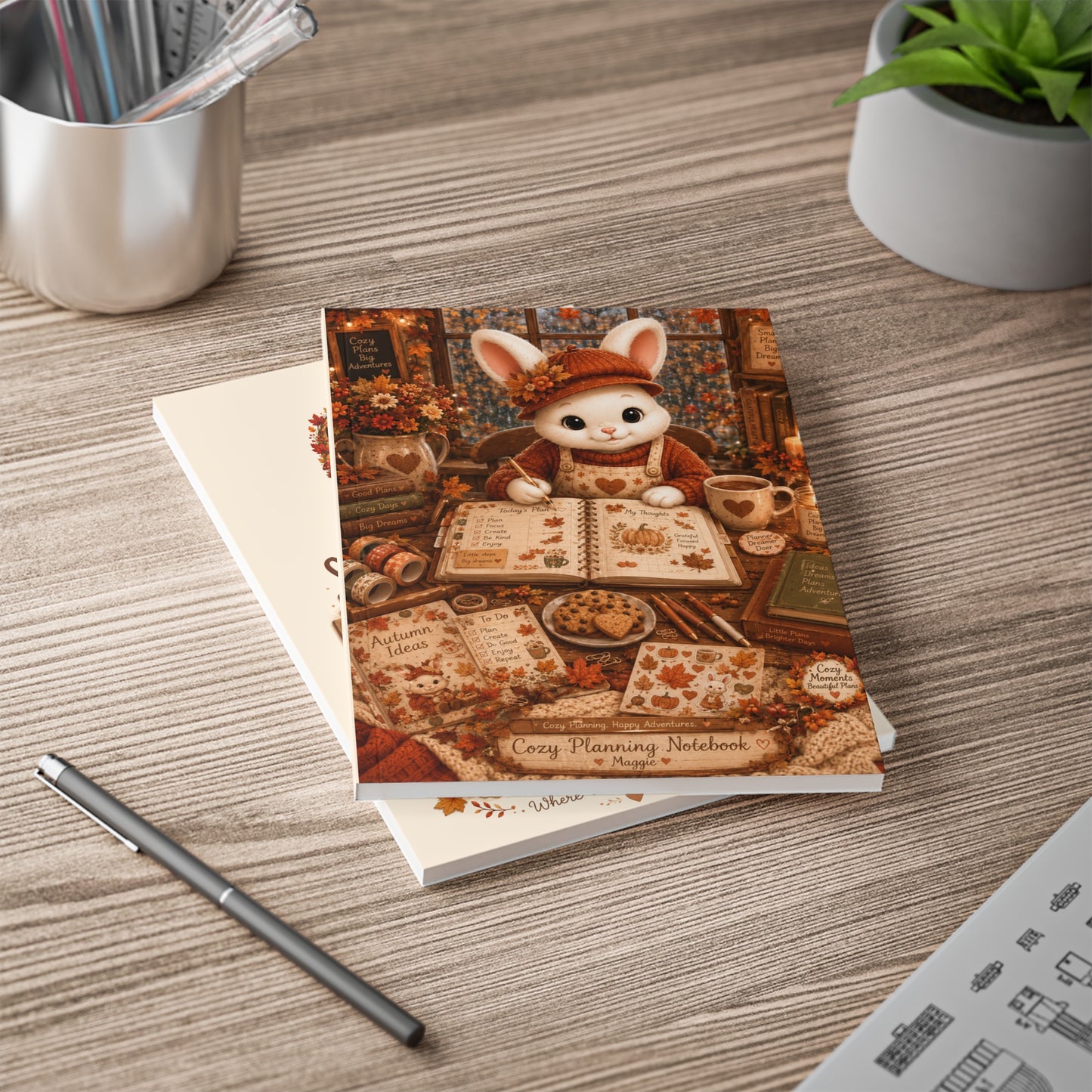 Maggie Cozy Planning A5 Notebook | Herfst 2026 | Lijn Notitieboek | Creatieve Aap