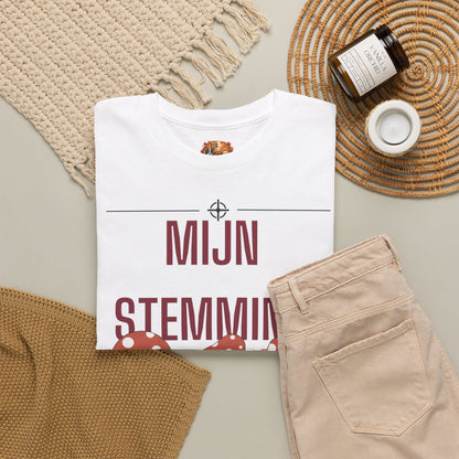 Mijn Stemming Herfst T-Shirt – Unisex Funny Paddenstoel Shirt | Enkelzijdig Bedrukt | Gildan 5000