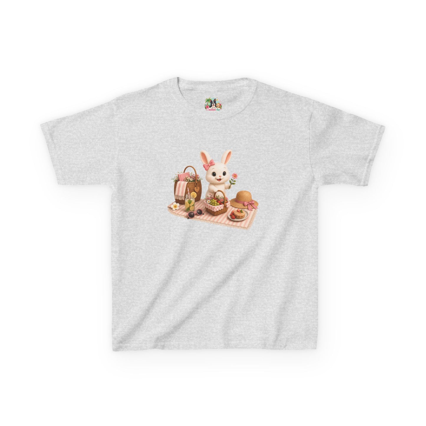 Maggie Zomer Kinder T-Shirt – Schattig Konijn Shirt voor Kinderen | Creatieve Aap