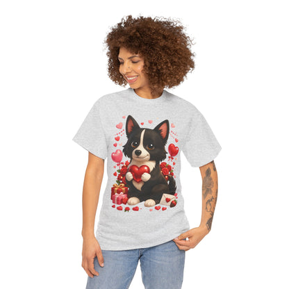 Valentijn Shirt Nikita – Liefdevolle Hond met Hartjes | Unisex T-shirt