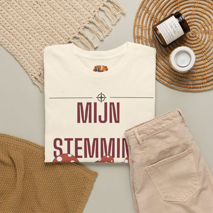 Mijn Stemming Herfst T-Shirt – Unisex Funny Paddenstoel Shirt | Enkelzijdig Bedrukt | Gildan 5000