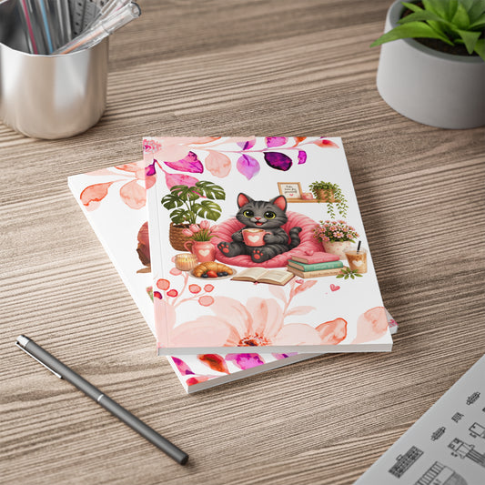 Cozy Shelby Notebook A5 | Bullet Journal | Dagboek | Katten Schrift | Creatieve Aap