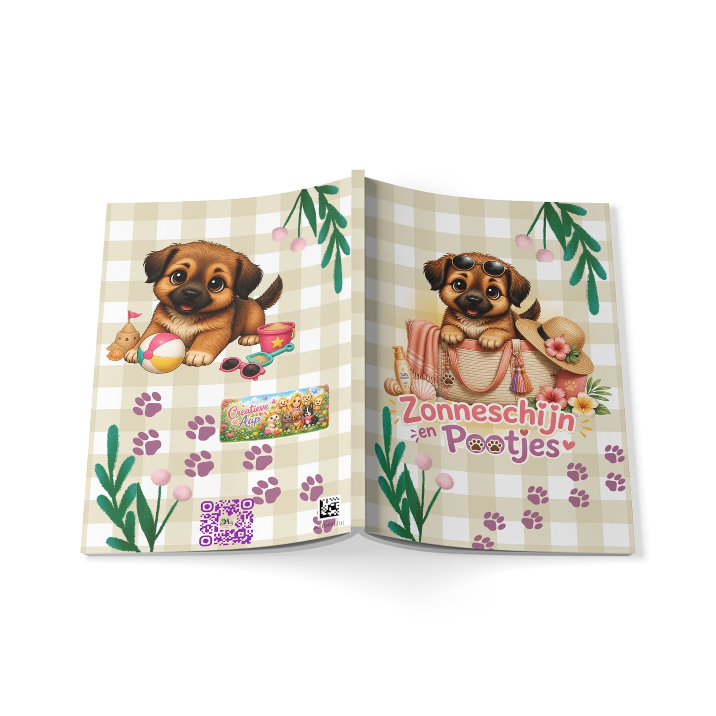 Zonneschijn en Pootjes Novi Notebook A5 | Bullet Journal | Dagboek | Schrift | Creatieve Aap
