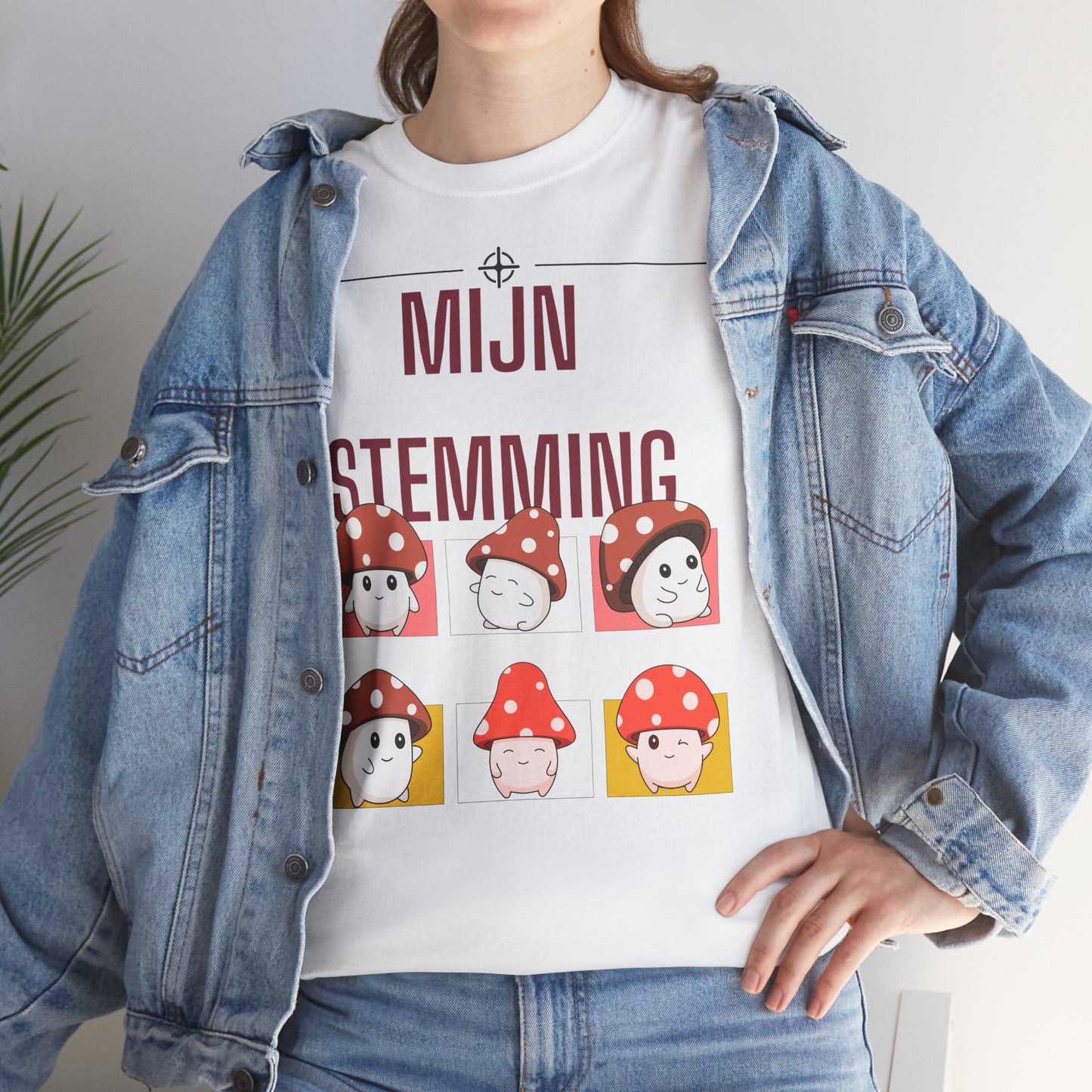 Mijn Stemming Herfst T-Shirt – Unisex Funny Paddenstoel Shirt | Enkelzijdig Bedrukt | Gildan 5000