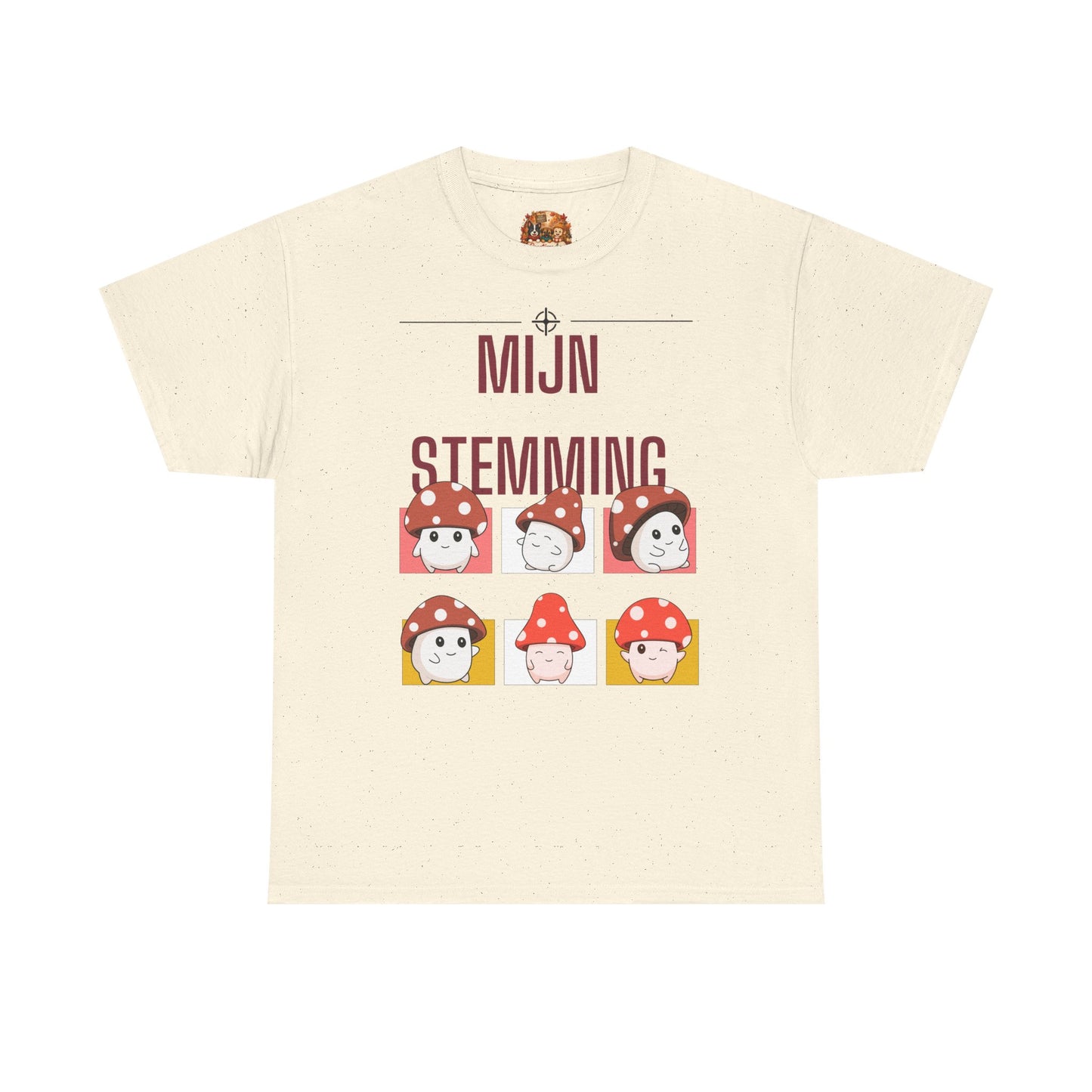 Mijn Stemming Herfst T-Shirt – Unisex Funny Paddenstoel Shirt | Enkelzijdig Bedrukt | Gildan 5000
