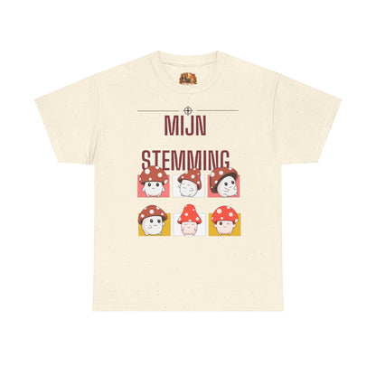 Mijn Stemming Herfst T-Shirt – Unisex Funny Paddenstoel Shirt | Enkelzijdig Bedrukt | Gildan 5000