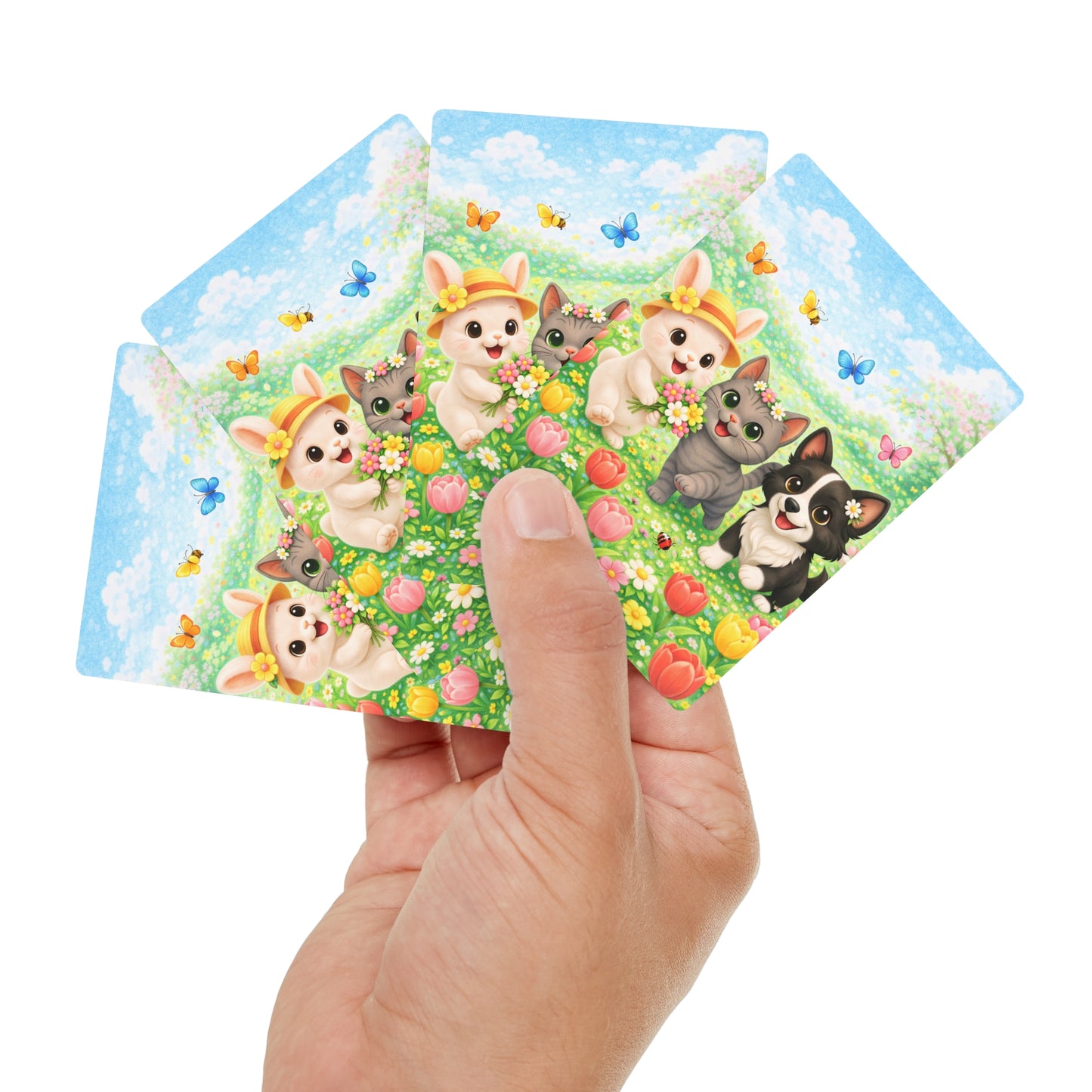 Nikita, Maggie & Shelby Lente Speelkaarten – Fleurig Pokerdeck met Dieren & Bloemen