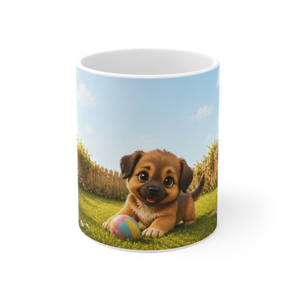 Novi Puppy Zomer Mok – Schattige Hond Mok 330ml | Kawaii Puppy Cadeau