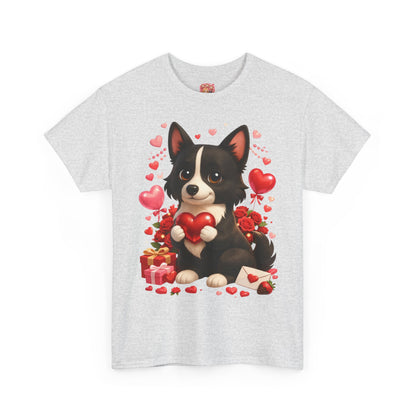 Valentijn Shirt Nikita – Liefdevolle Hond met Hartjes | Unisex T-shirt
