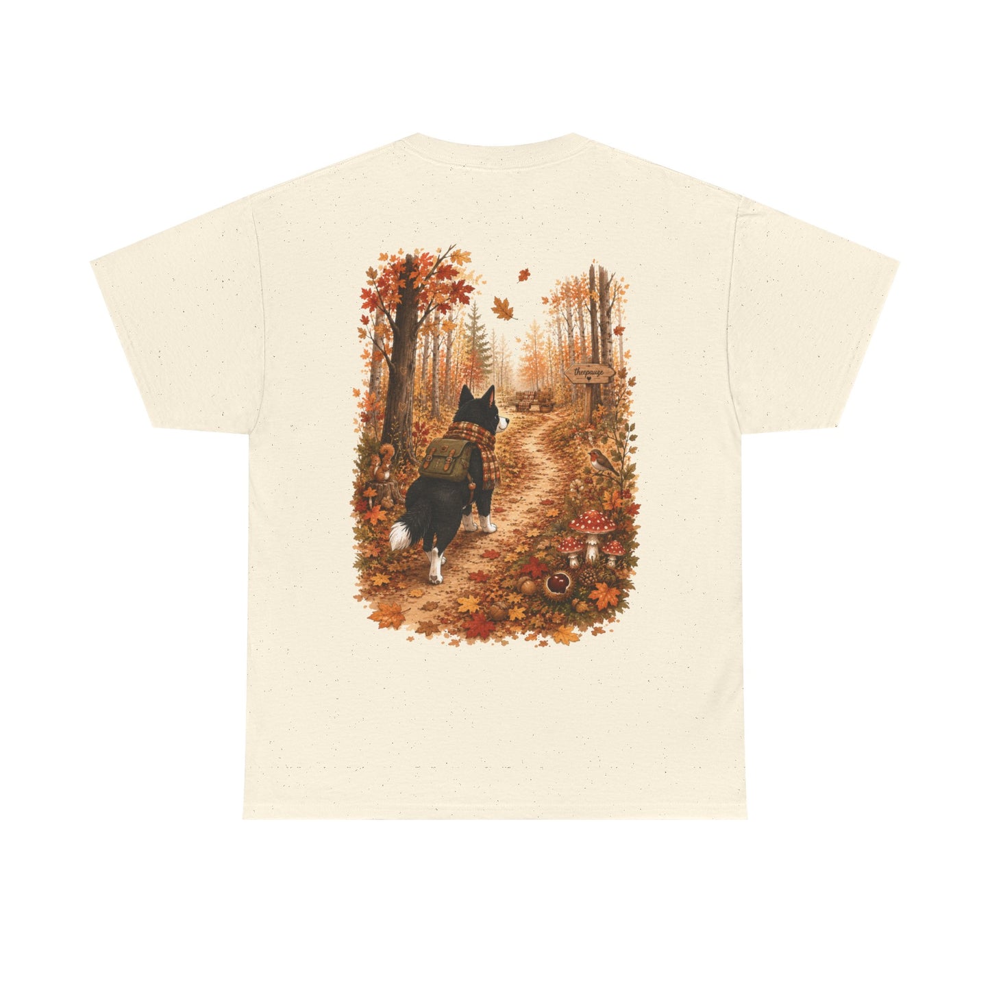 Nikita Forest Mood Herfst T-Shirt – Unisex Dubbelzijdig Bedrukt | Herfst Wandeling Shirt | Gildan 5000