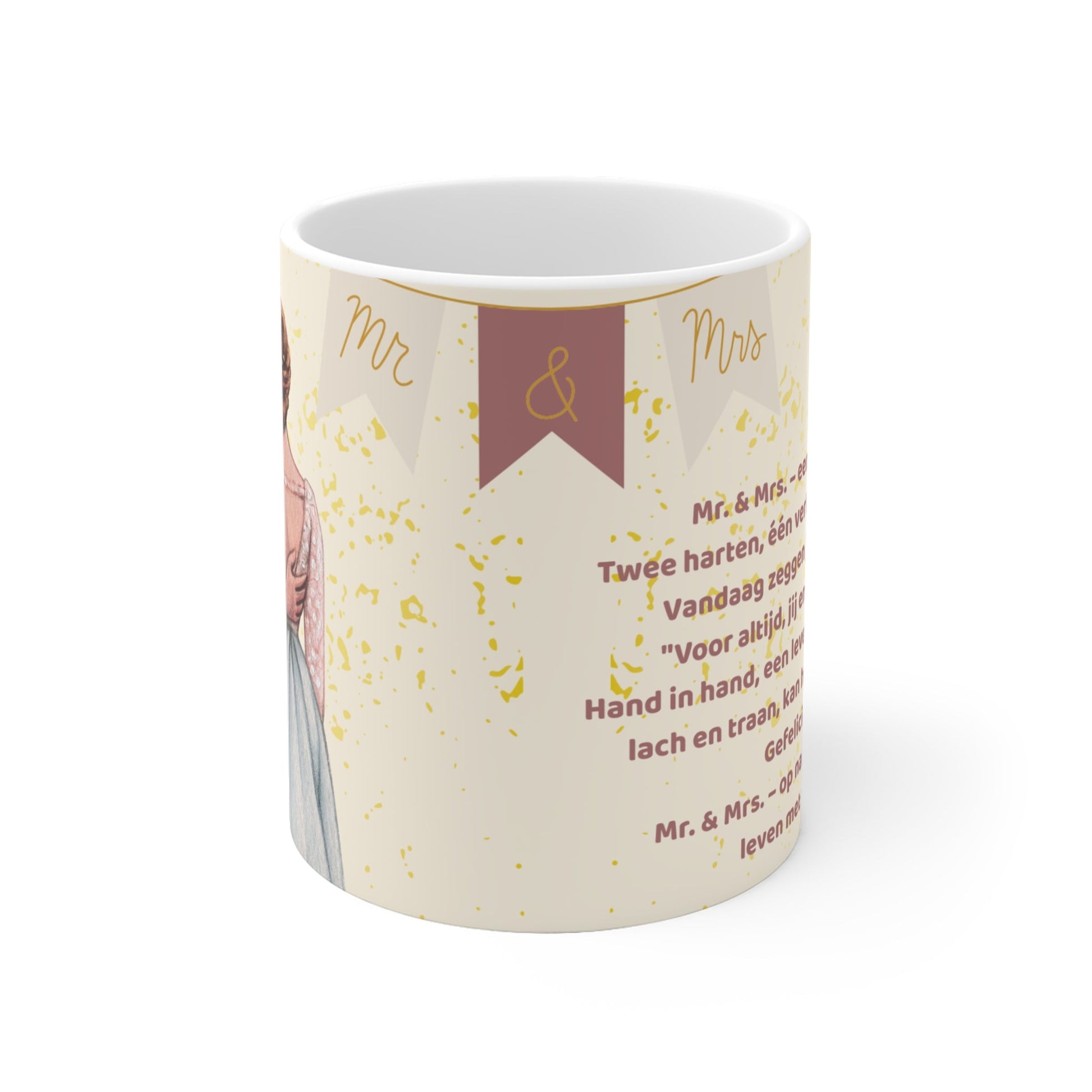 Mr. & Mrs. Trouw Mok – Romantisch Cadeau Printify