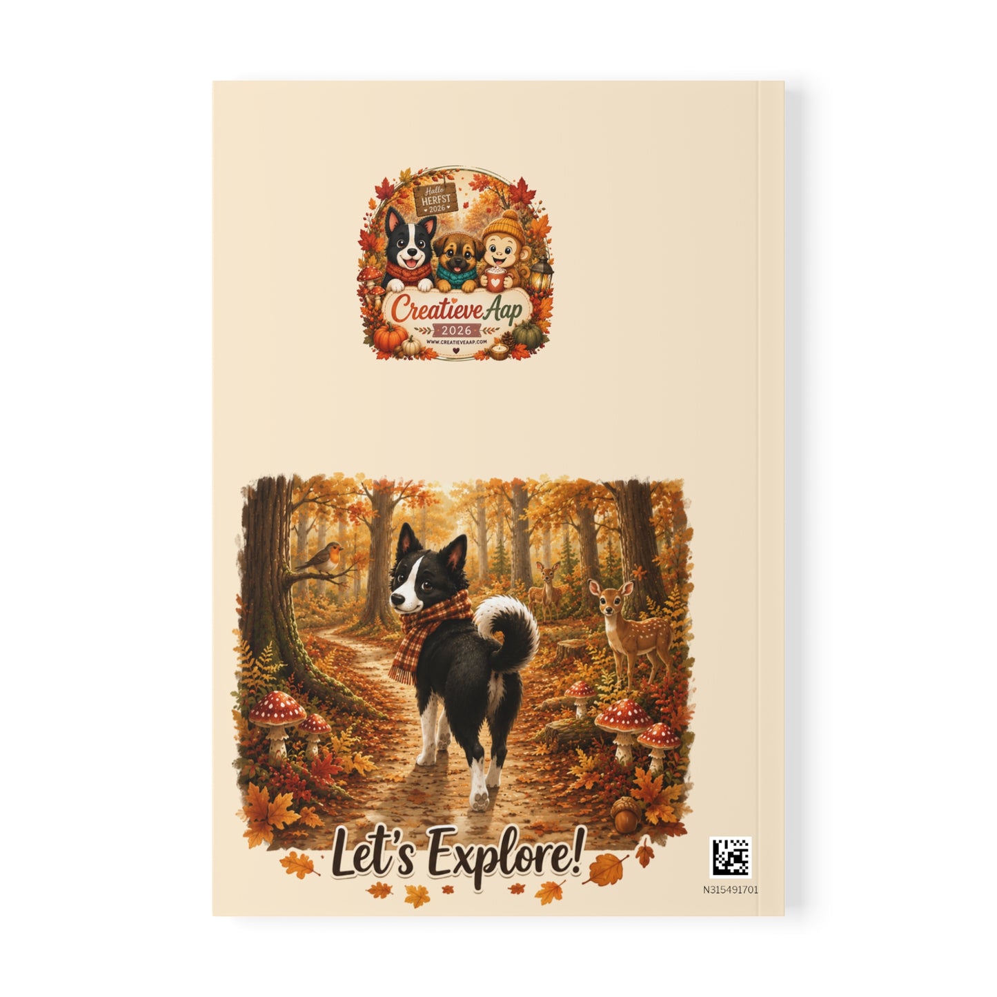 Nikita Forest Memories Journal A5 Notebook | Herfst 2026 | Lijn Notitieboek | Creatieve Aap