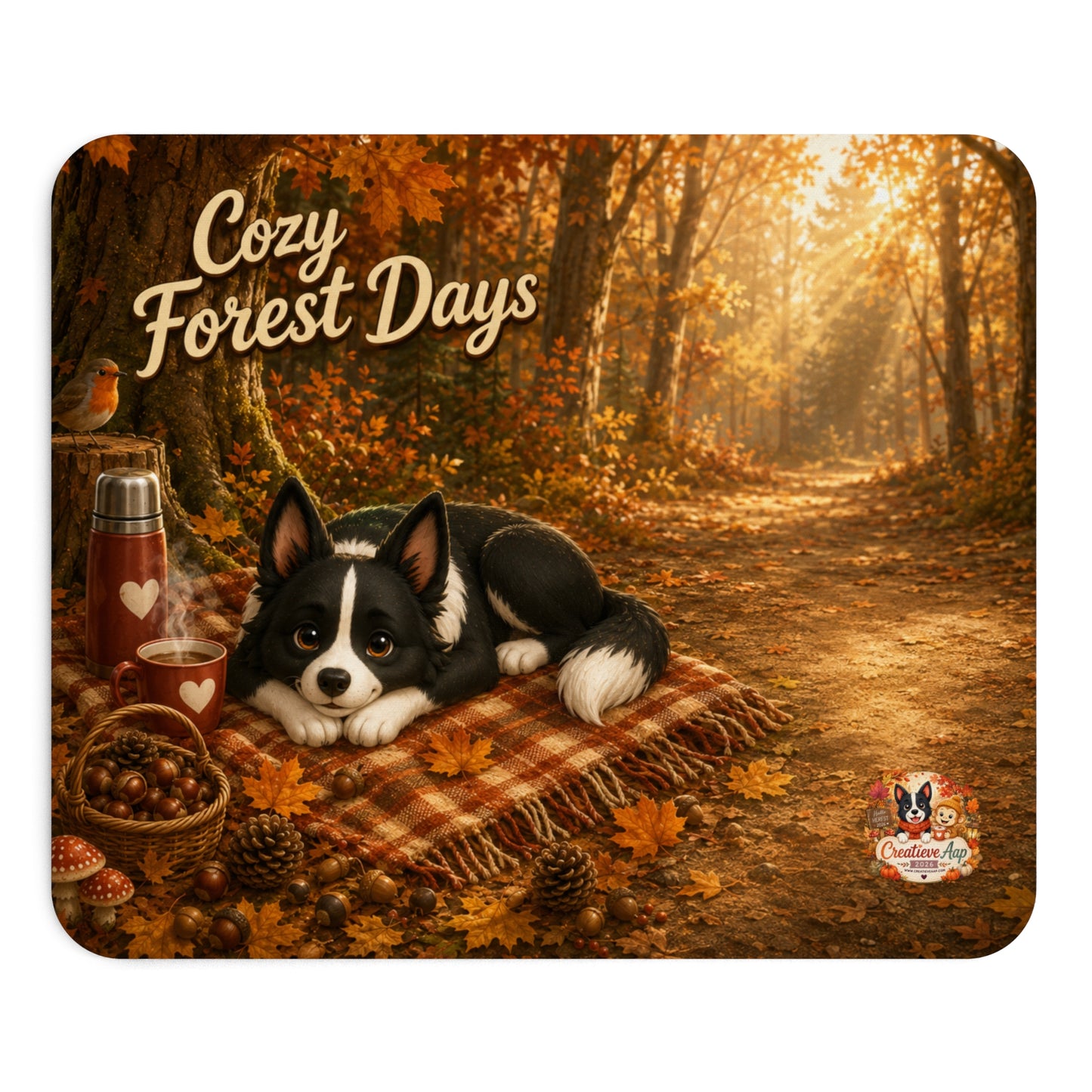 Nikita Rustig Bosmoment Herfst Muismat | Cozy Forest Days | Creatieve Aap Herfstcollectie 2026