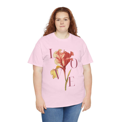 Valentijn Shirt LOVE Flower – Unisex T-Shirt Adult | Gildan 5000 | Valentijn 2026