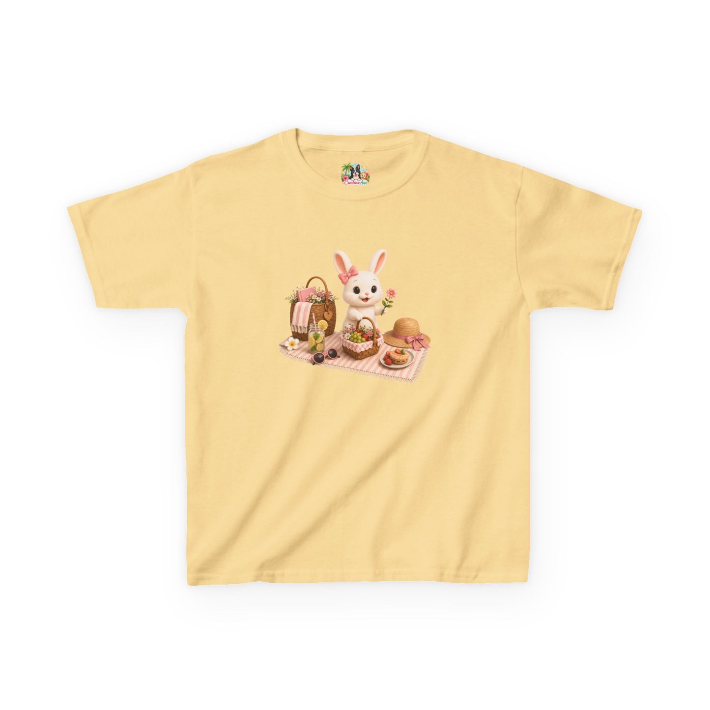 Maggie Zomer Kinder T-Shirt – Schattig Konijn Shirt voor Kinderen | Creatieve Aap