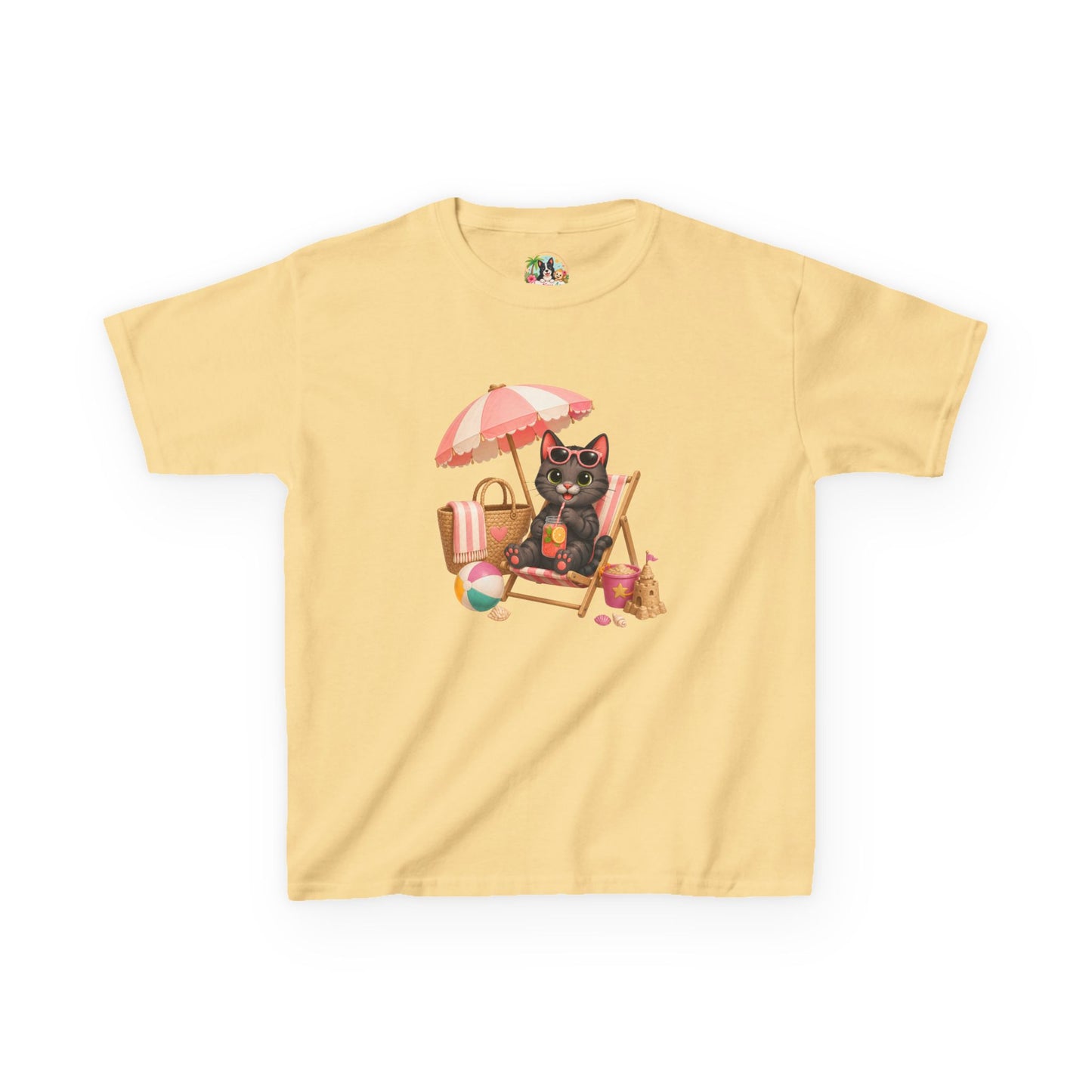 Shelby Kinder Zomer T-Shirt – Schattig Katten Shirt voor Kinderen | Creatieve Aap