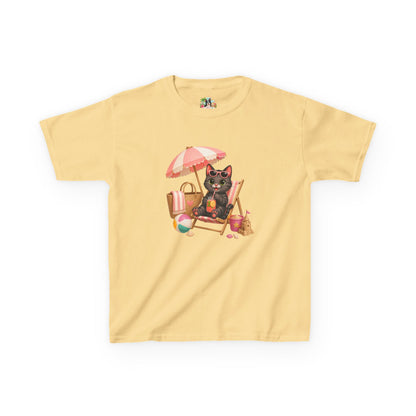 Shelby Kinder Zomer T-Shirt – Schattig Katten Shirt voor Kinderen | Creatieve Aap
