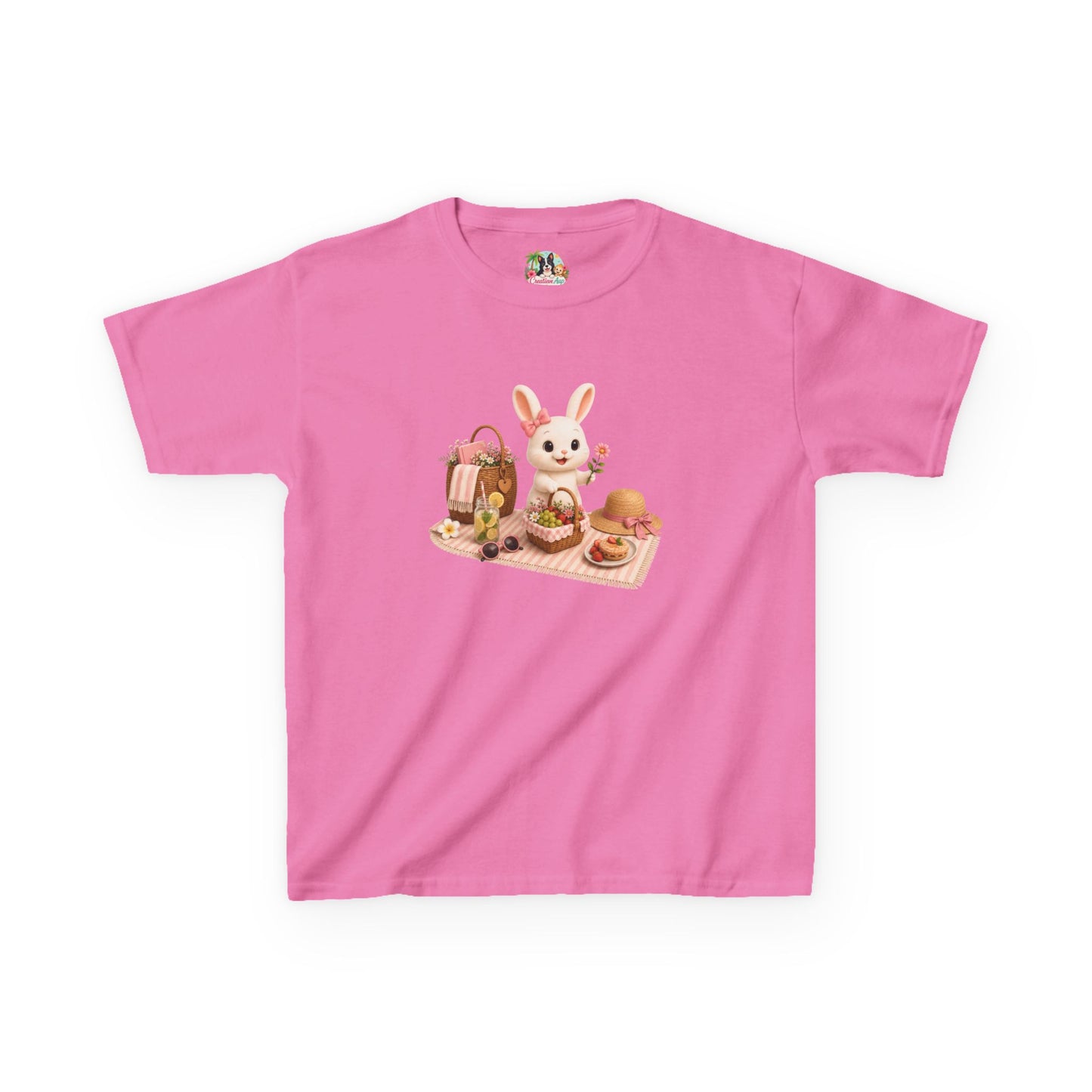 Maggie Zomer Kinder T-Shirt – Schattig Konijn Shirt voor Kinderen | Creatieve Aap