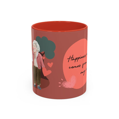 Keramiek Valentijn Mok 2026 – Happiness Comes From Love | Creatieve Aap