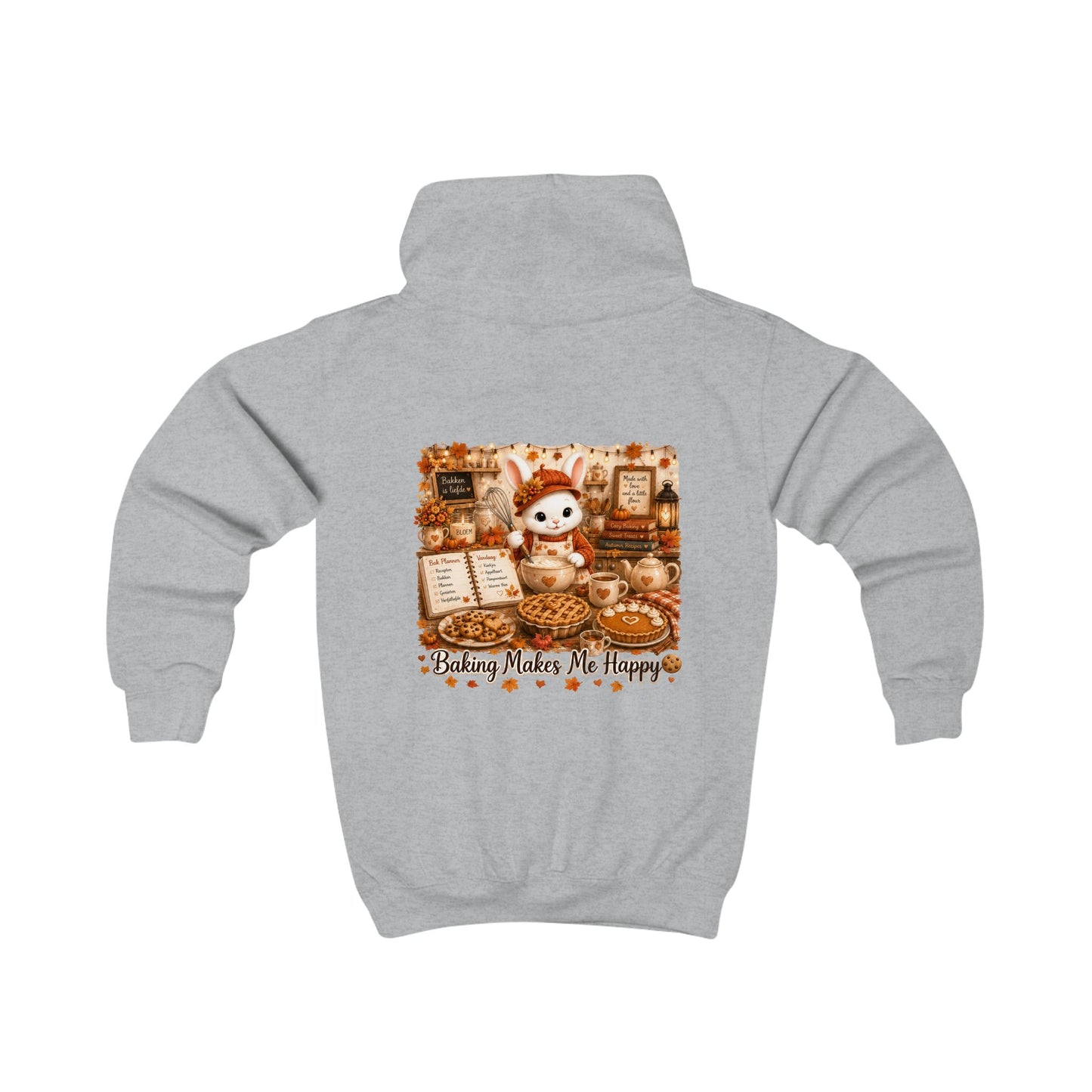 Maggie – Baking Makes Me Happy Kinder Hoodie | Herfst 2026 | Creatieve Aap