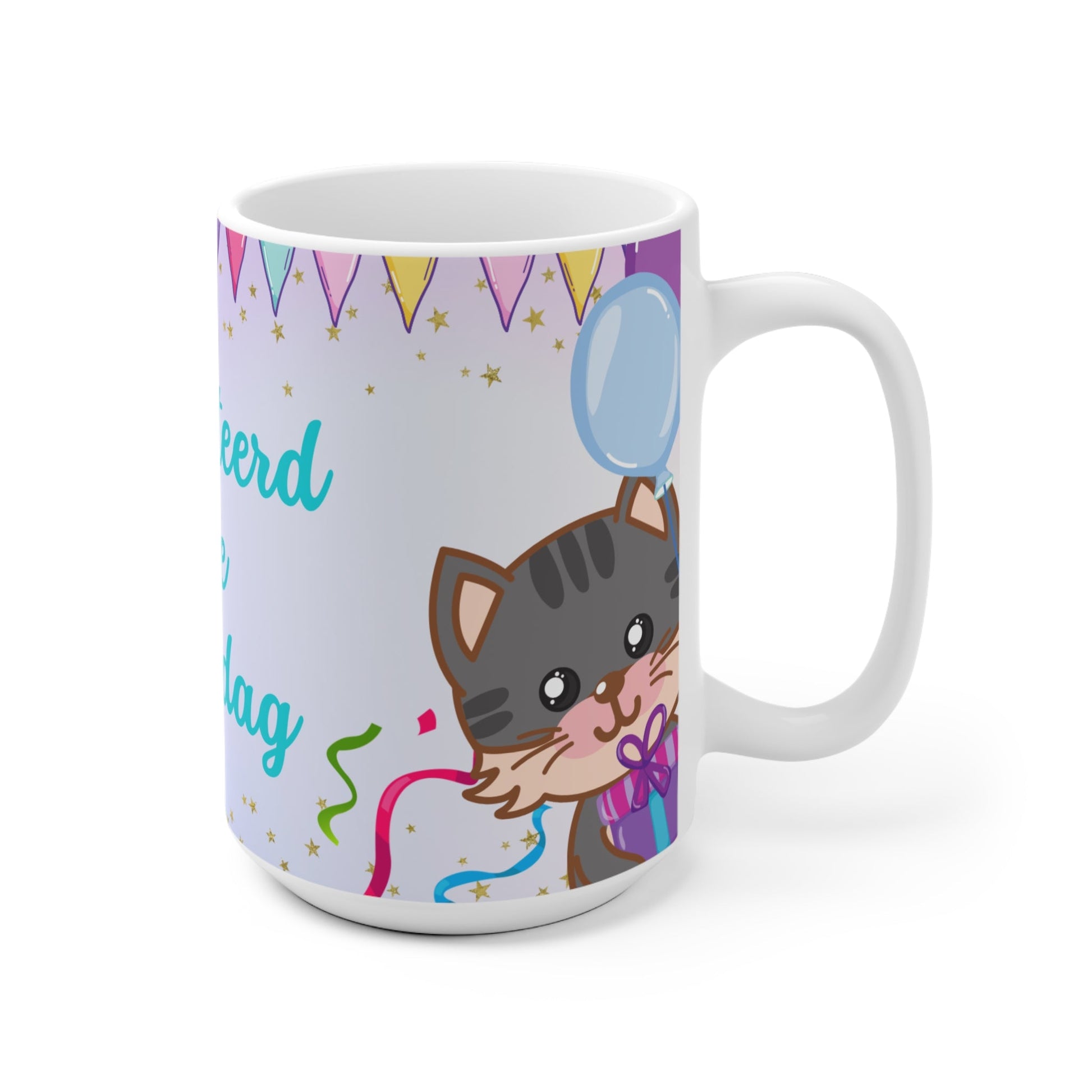 verjaardag gefeliciteerd katten mok Printify