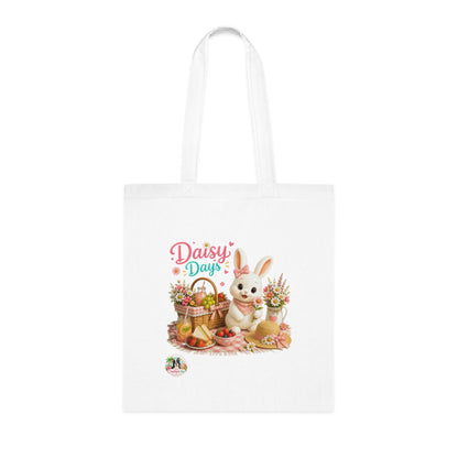 Maggie Daisy Days Katoenen Tote Bag – Zomerse Konijnen Tas | Creatieve Aap