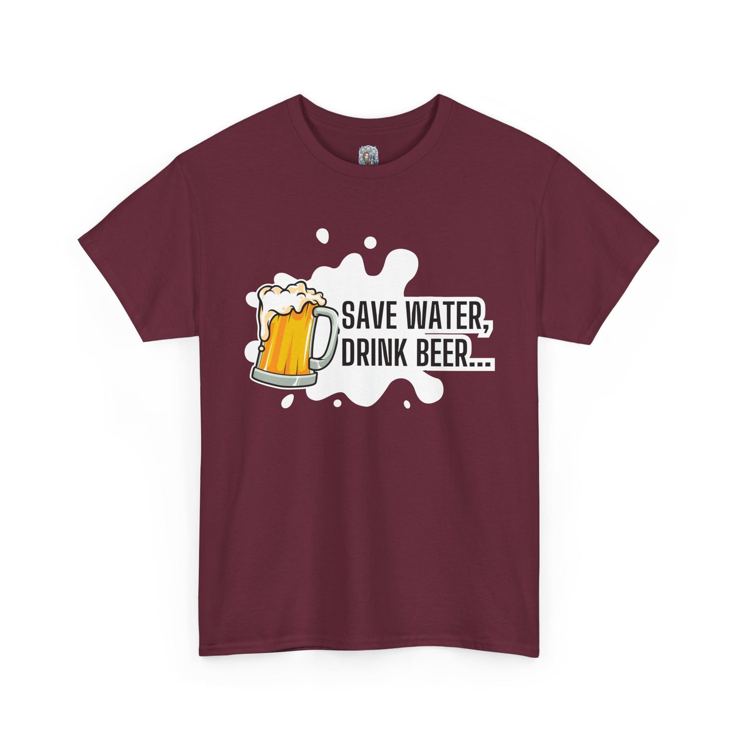 Unisex Unisex Heavy Cotton Tee – Save Water, Drink Beer
