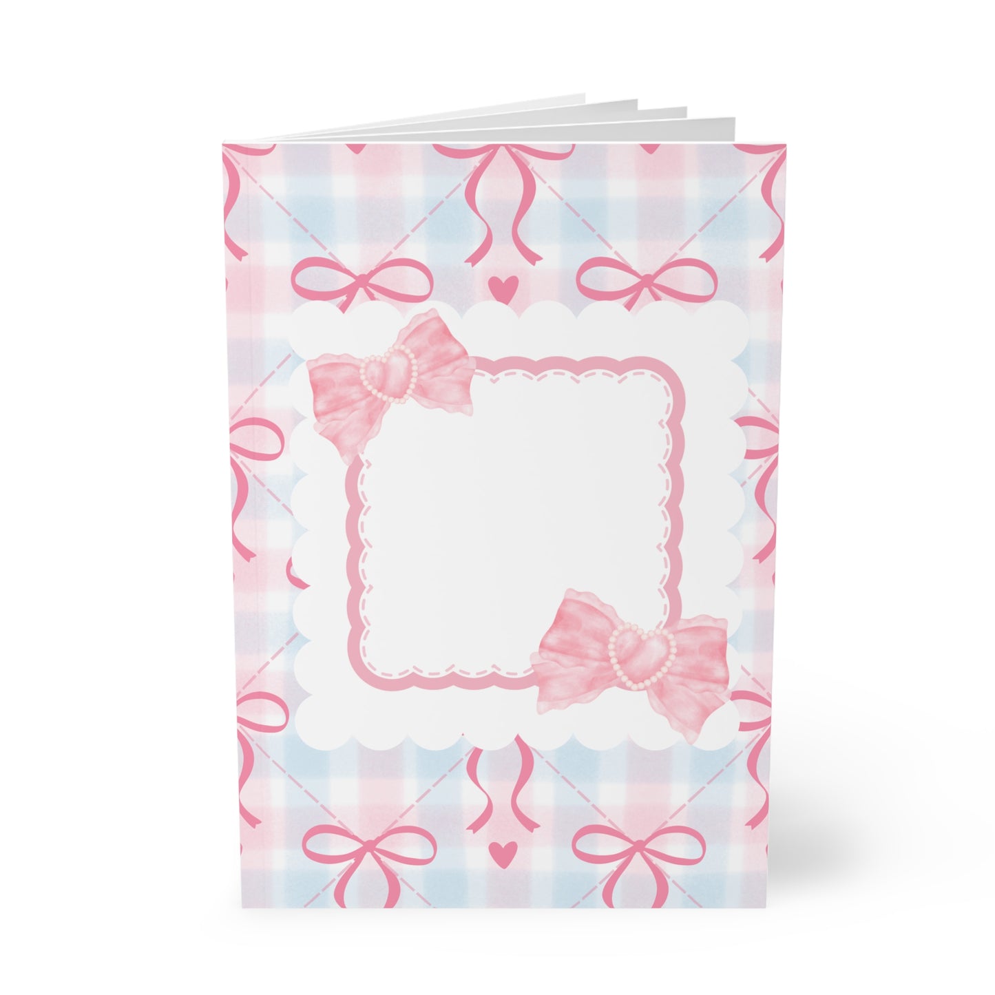 Kawaii Strikjes A5 Notitieboek – Pastel Roze – Gelinieerd – 150 Pagina's