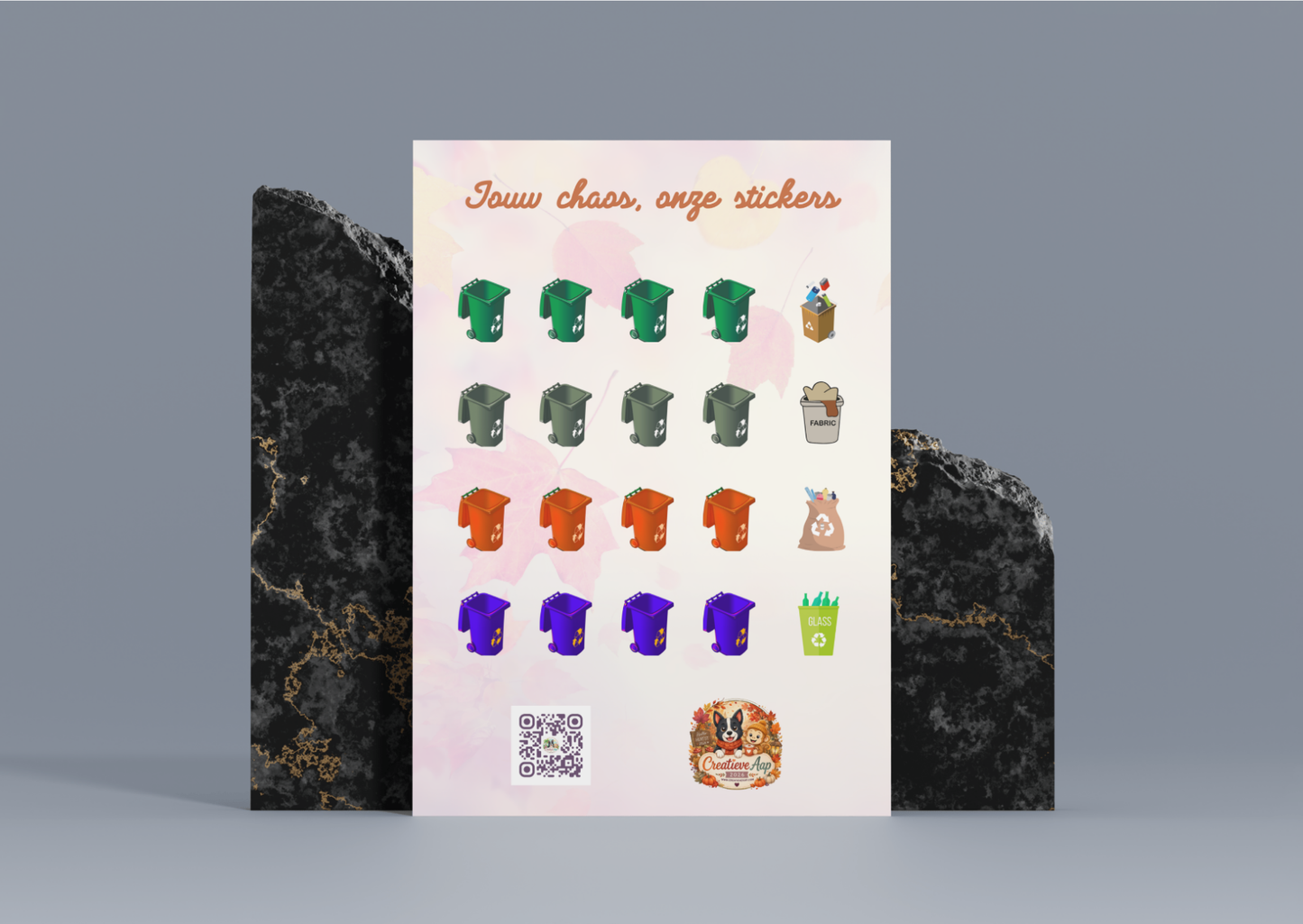 Herfst Afval Planner Vinyl Stickers | Homemade | A6 & A5 | Planner Stickers | Creatieve Aap