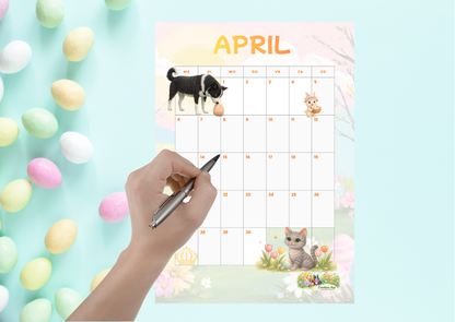 April Planner Set 2026 PDF Download – Dagelijkse Planner, Maandkalender & Slaap Tracker | Creatieve Aap