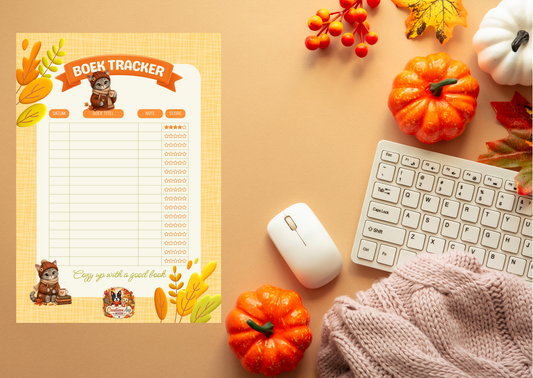 Boek Tracker Herfst PDF | A4 Printable Leeslogboek | Book Tracker | Direct Download | Creatieve Aap