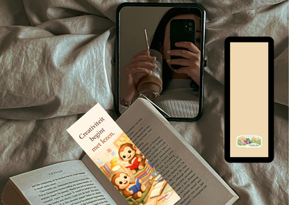 Boekenlegger Creatieve Aapjes – Creativiteit begint met lezen | Boekenweek 2026