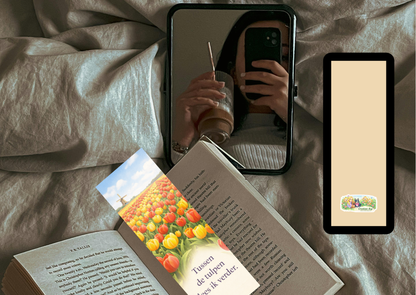 Boekenlegger Tulpen – Tussen de tulpen lees ik verder | Boekenweek 2026