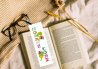 Boekenworm Boekenlegger – Handgemaakt – 5,5 x 15 cm