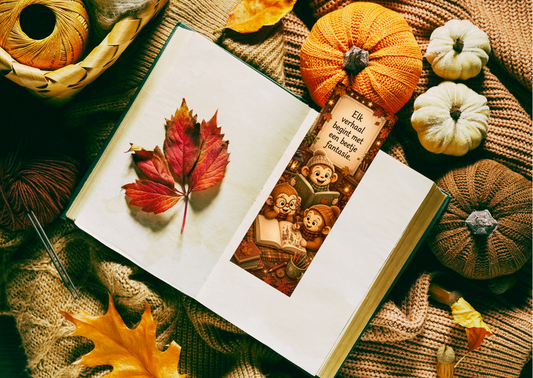 Creatieve Aapjes – Creatief Leesplezier Boekenlegger | Handgemaakt | Herfstcollectie 2026