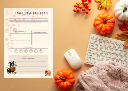 Dagelijkse Reflectie Herfst PDF | A4 Printable Journal | Dankbaarheid & Mindfulness | Direct Download