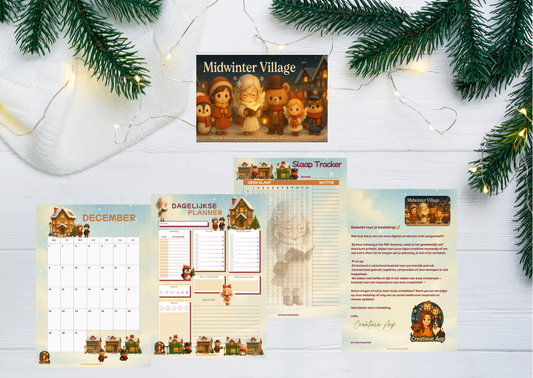 ❄️ December 2025 Planner Set – Midwinter Village