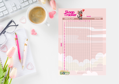 Februari 2026 Planner Set PDF – Valentijn Editie | Printbare Dagplanner, Maandplanner & Slaaptracker