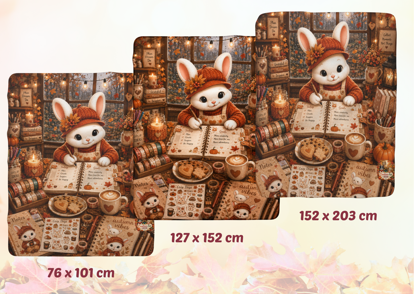 Maggie Cozy Planning Sherpa Fleece Blanket | Herfst 2026 | Creatieve Aap