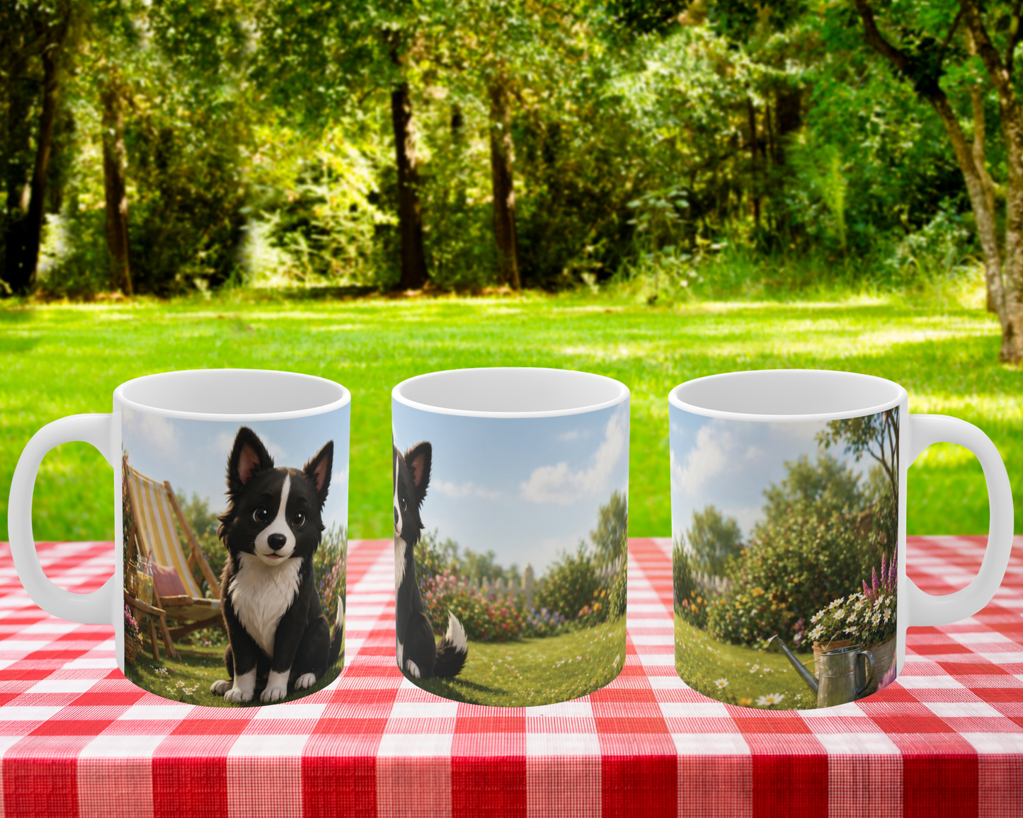 Nikita Zomer Mok – Kawaii Hond in Tuin 330ml | Relax & Zonnige Vibes Beker