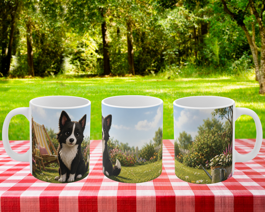 Nikita Zomer Mok – Kawaii Hond in Tuin 330ml | Relax & Zonnige Vibes Beker