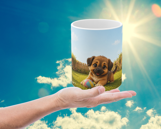 Novi Puppy Zomer Mok – Schattige Hond Mok 330ml | Kawaii Puppy Cadeau