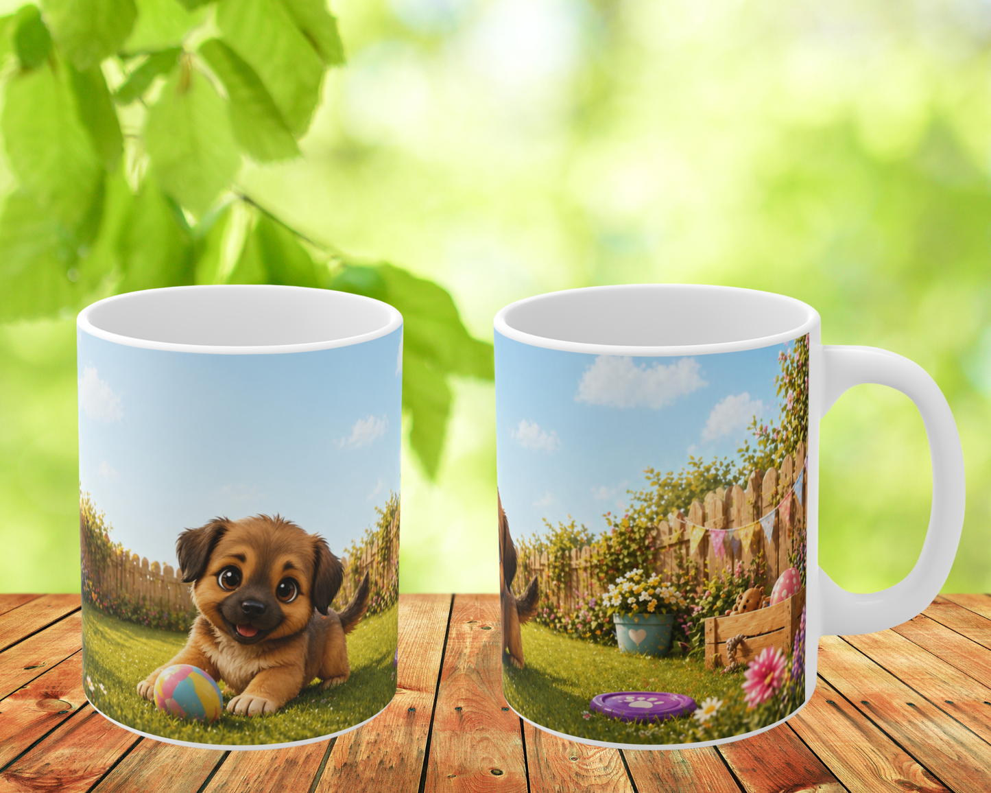Novi Puppy Zomer Mok – Schattige Hond Mok 330ml | Kawaii Puppy Cadeau