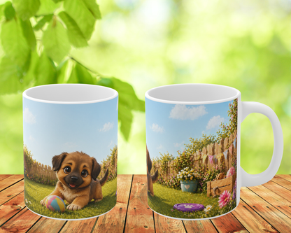 Novi Puppy Zomer Mok – Schattige Hond Mok 330ml | Kawaii Puppy Cadeau