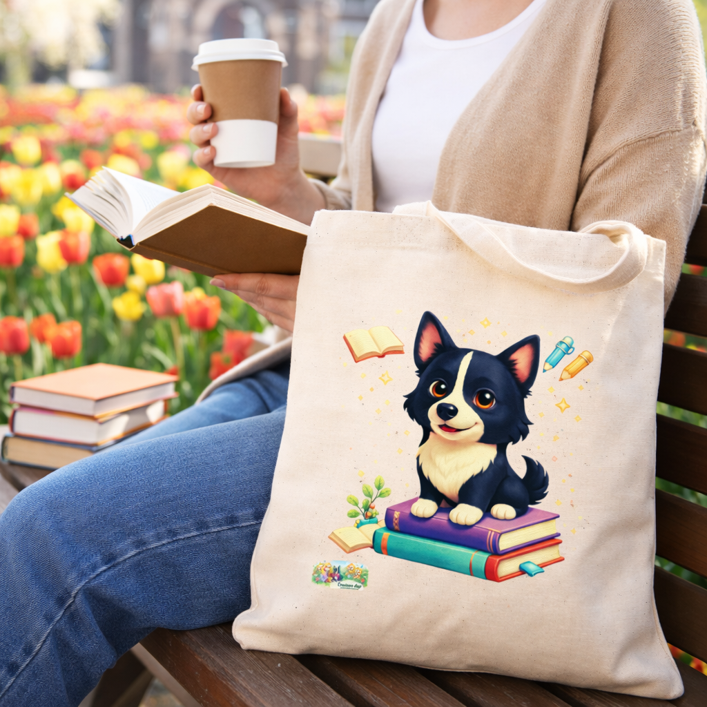 Canvas Tote Bag Nikita – Boekenliefhebber Tas | Creatieve Aap