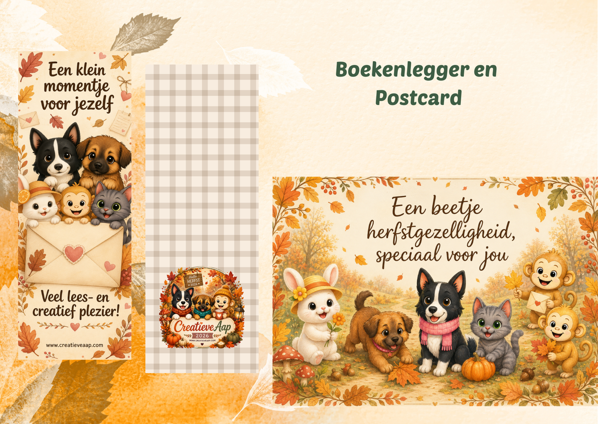 Slakkenpost Herfst 2026 – Creatief Herfstpakket met Stickers, Scrapbookpapier, Kaarten & Verrassingen